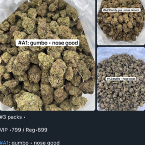•$899 #A 3PACKS: total 3 pounds (VIP$799 reg ship)(NO ADDITIONAL PROMO)