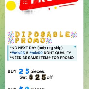 ***DISPOSABLE PROMO***
