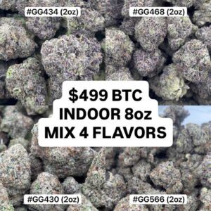 $499 BTC #Indoor 8oz (MIX 4 Flavors) ($899 Btc for 16oz)